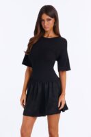 Black Contrast Dress