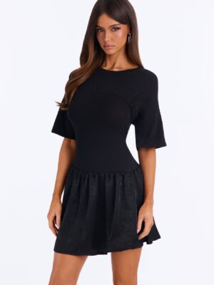 Black Contrast Dress