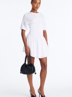 White Contrast Dress