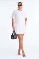 White Contrast Dress