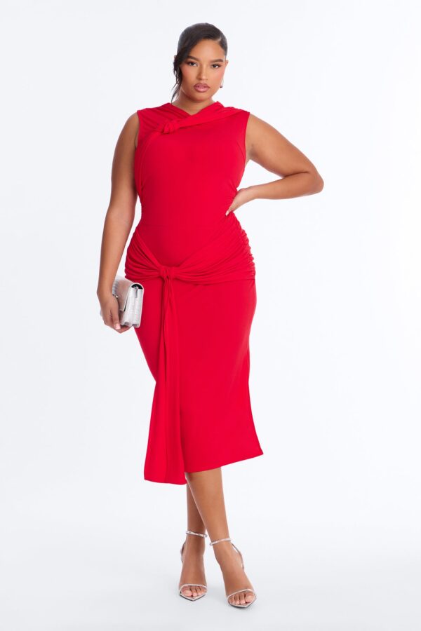 Red Dress with midi