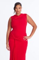 Red Dress with midi