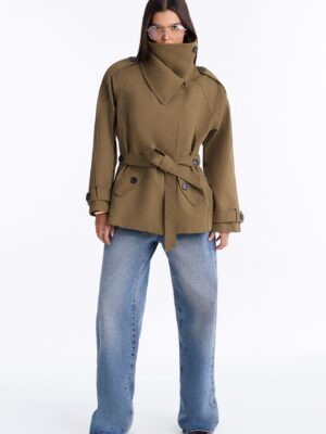 Jacket in Olive 100% cotton