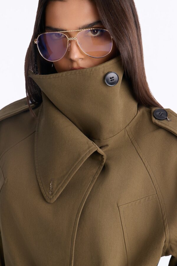 Jacket in Olive 100% cotton