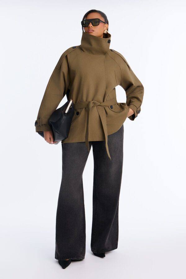 Jacket in Olive 100% cotton