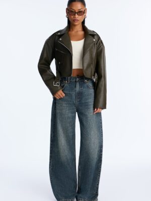 Olive Cropped Jacket