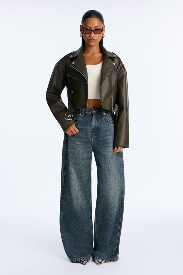 Olive Cropped Jacket