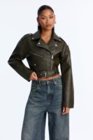 Olive Cropped Jacket