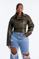 Olive Cropped Jacket