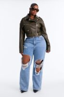 Olive Cropped Jacket