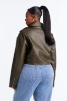 Olive Cropped Jacket