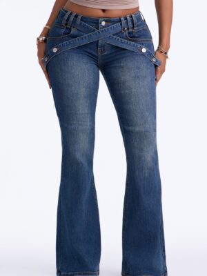 Pants with a belt detail