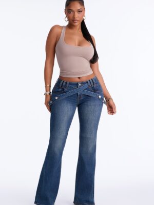 Pants with a belt detail