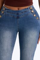 Diva On Duty Low Rise Flare Jeans - Vintage Wash