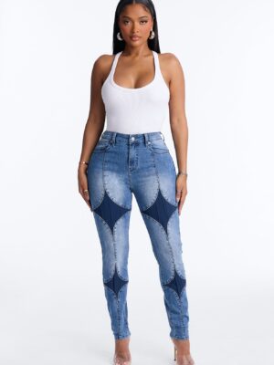 Pants with contrast