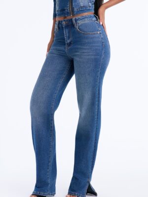 Worth The Wait Stretch Straight Leg Jeans - Dark Wash