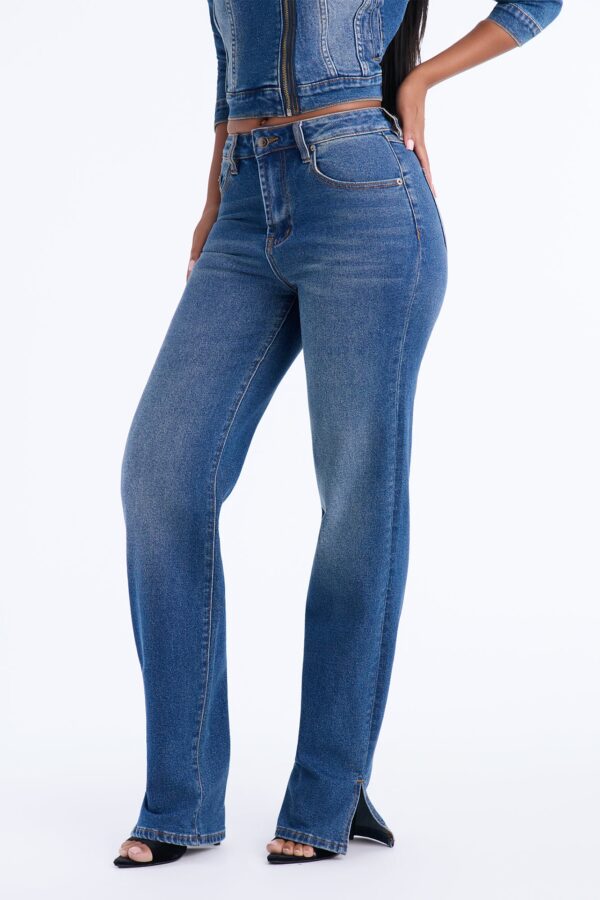 Worth The Wait Stretch Straight Leg Jeans - Dark Wash