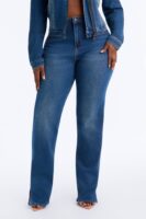 Worth The Wait Stretch Straight Leg Jeans - Dark Wash