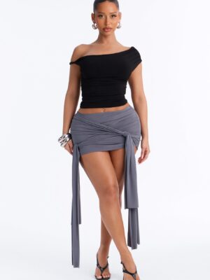 Charcoal Mini Skirt