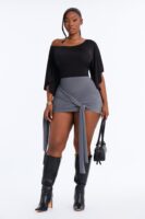 Charcoal Mini Skirt