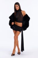 Black Contrast Skirt