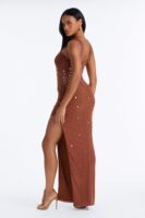 Mocha Square-Neck Dress