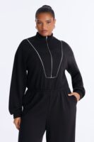 Jumpsuit in Black 70% polyester