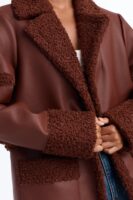 Coat in Chocolate 100% polyurethane