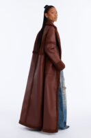 Coat in Chocolate 100% polyurethane