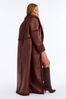 Coat in Chocolate 100% polyurethane