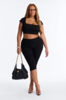 Leggings with a square neck