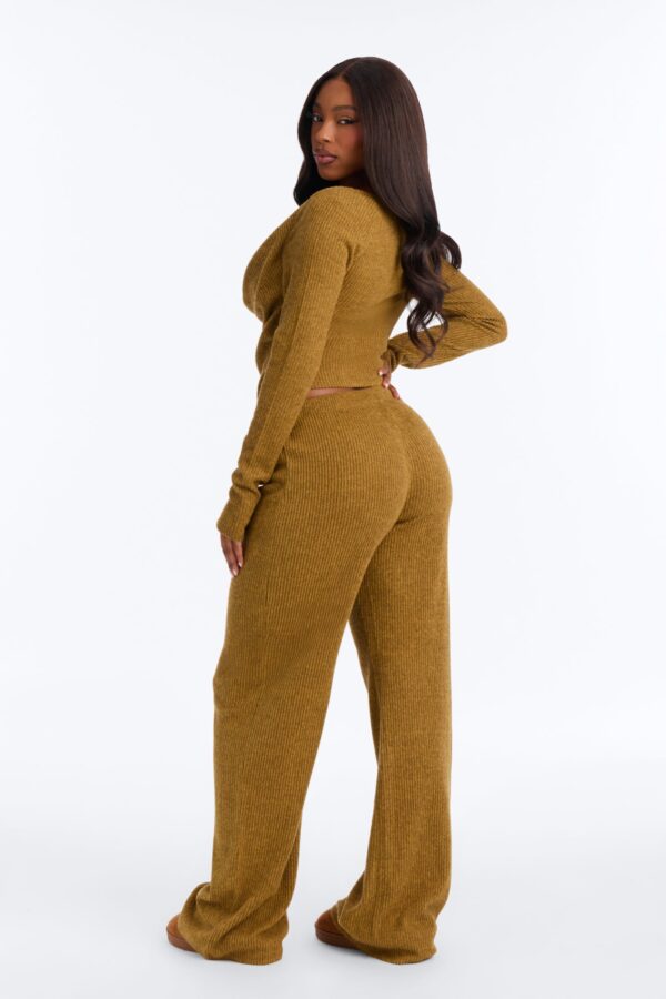 Cowl-Neck Pants in Mustard