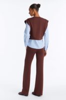 Contrast Blouse in Brown