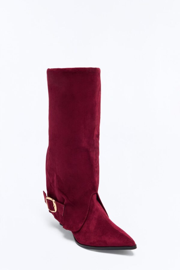 Stables Buckle Overlay Boots - Wine