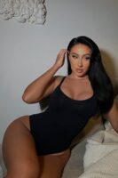 Black Bodysuit with ribbed