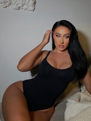 Black Bodysuit with ribbed