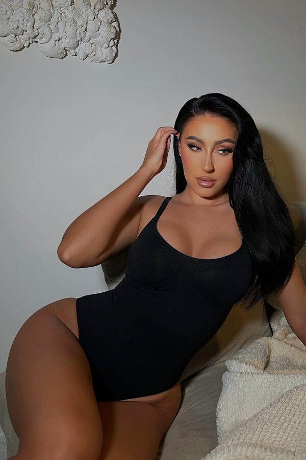 Black Bodysuit with ribbed