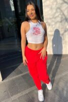 Red Oversized Pants