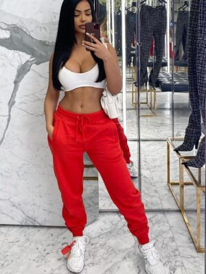 Red Oversized Pants