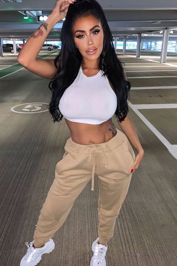 Nude Pants with oversized