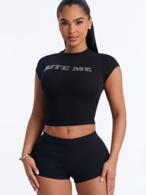 T-shirt in Black 95% cotton
