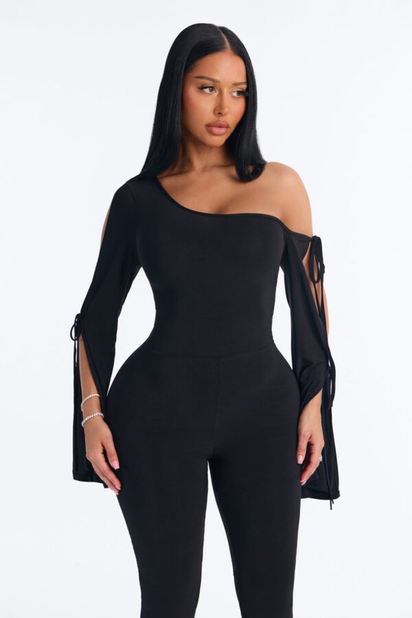 Black One-Shoulder Jumpsuit