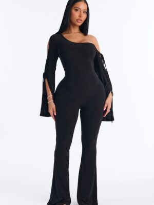 Black One-Shoulder Jumpsuit
