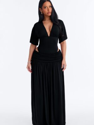 Bodysuit in Black 95% rayon