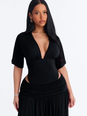 Bodysuit in Black 95% rayon