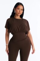 T-shirt in Brown 95% cotton