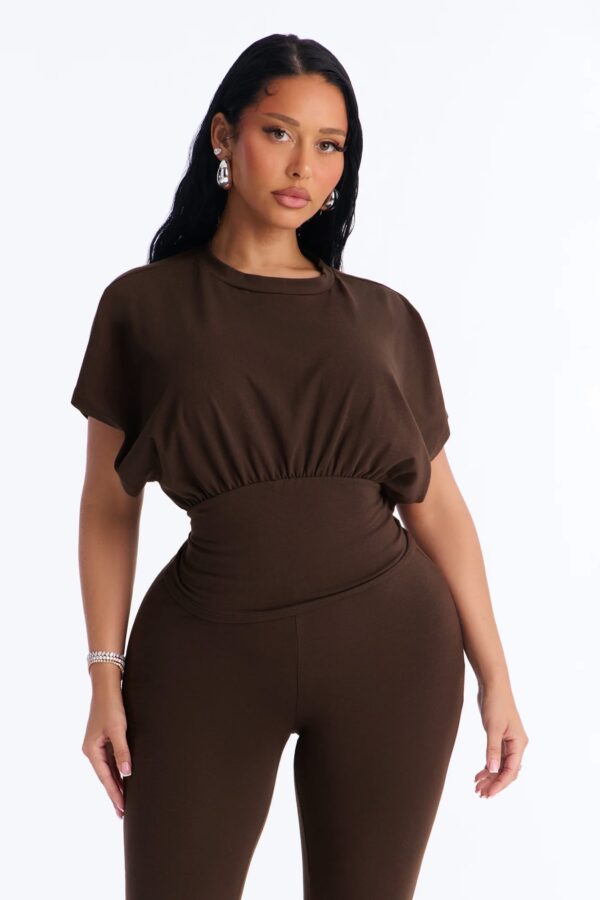 T-shirt in Brown 95% cotton