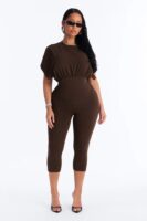 T-shirt in Brown 95% cotton