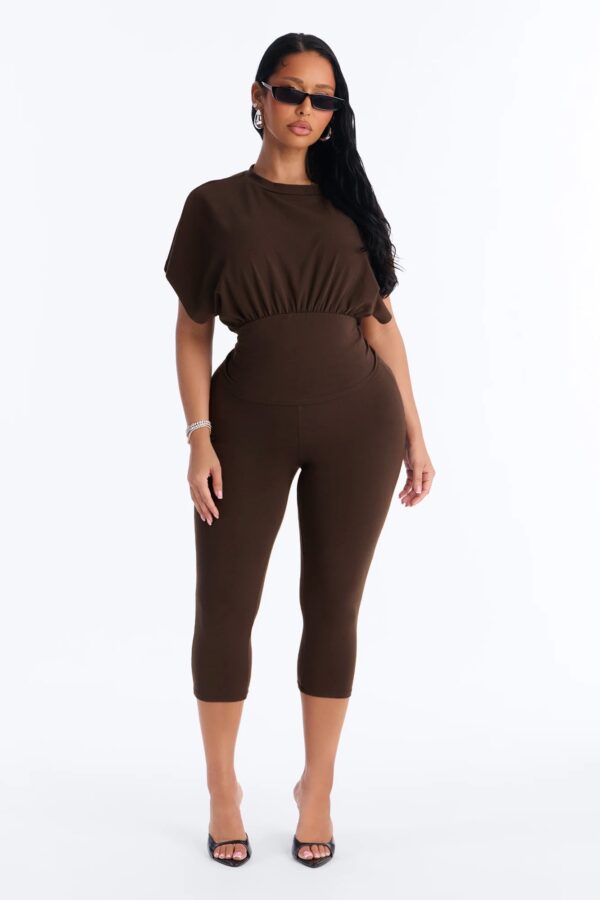 T-shirt in Brown 95% cotton