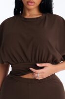T-shirt in Brown 95% cotton